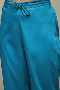Blue Cotton Straight Kurta Pant Suit Set image number 2