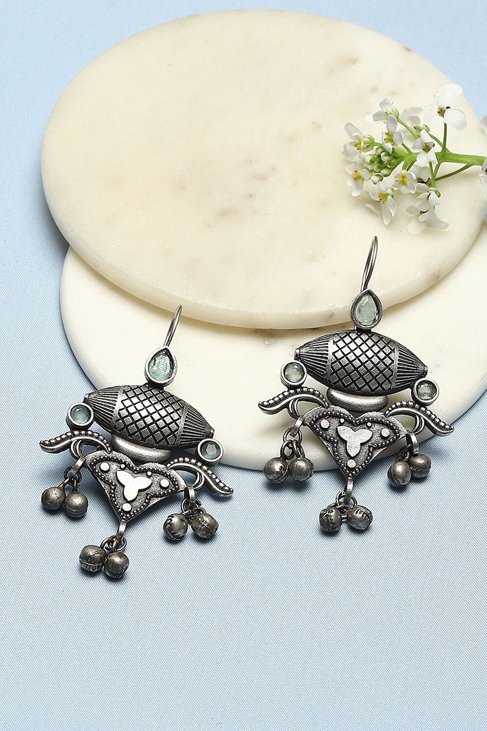 Light Green Brass Earrings image number 0