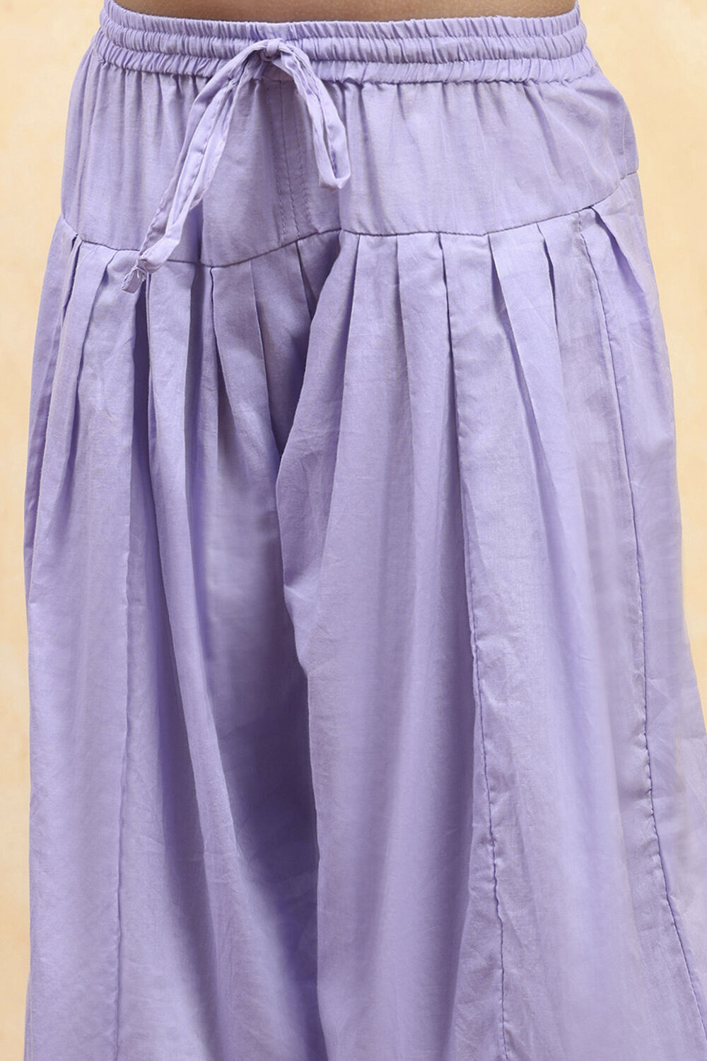 Dark Blue Cotton Tiered Printed Kurta Salwar Set image number 2