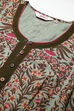 Sage Green Cotton Fusion Wear Dress image number 1