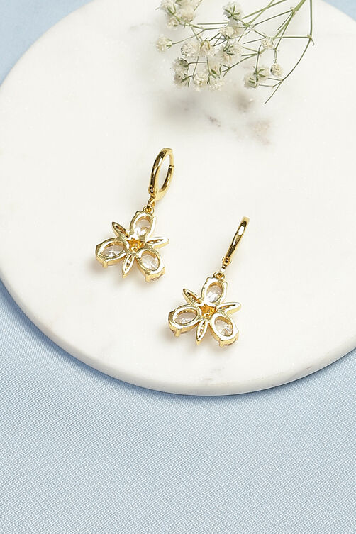 Gold Brass Earrings image number 2