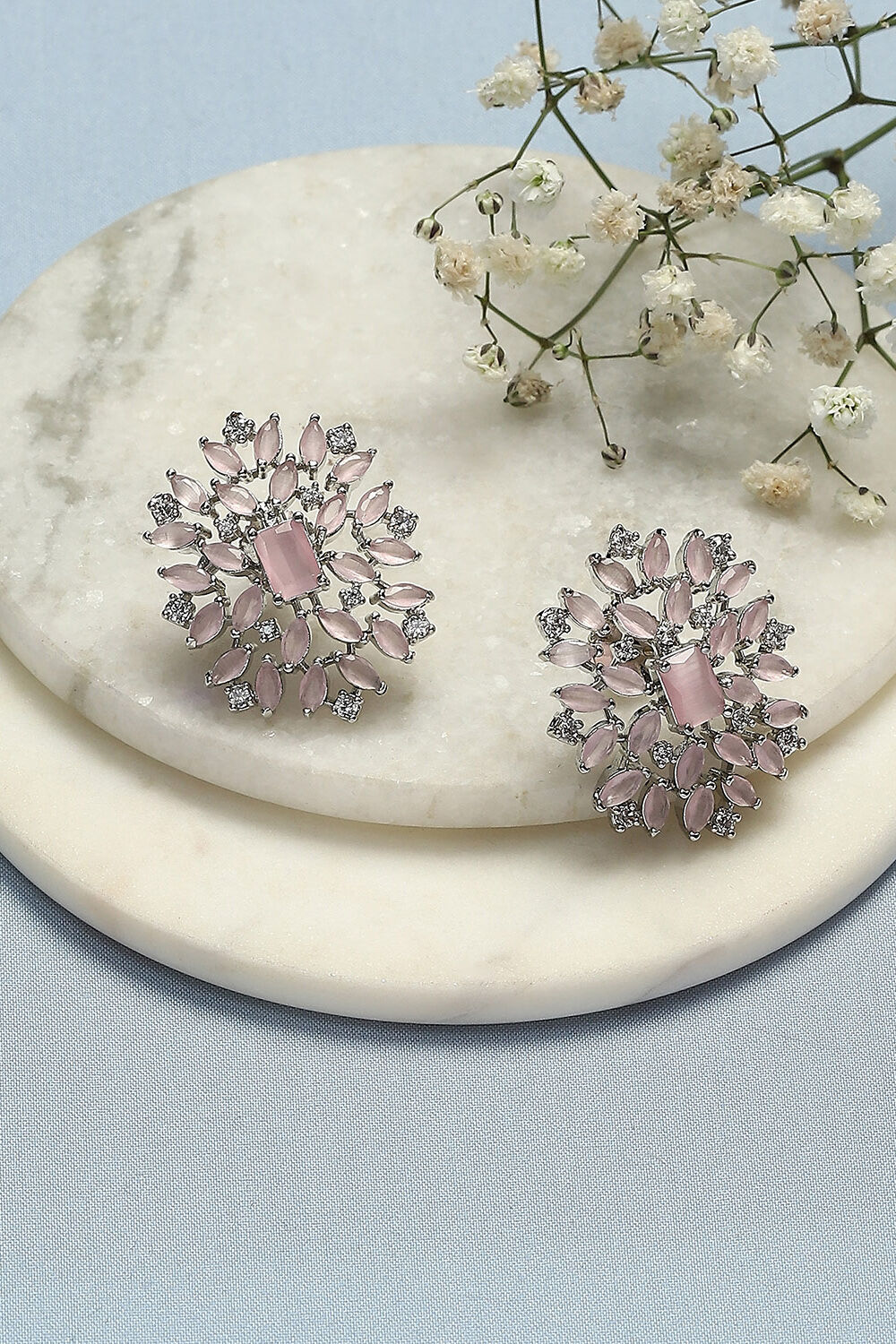 Light Pink Brass earrings image number 0