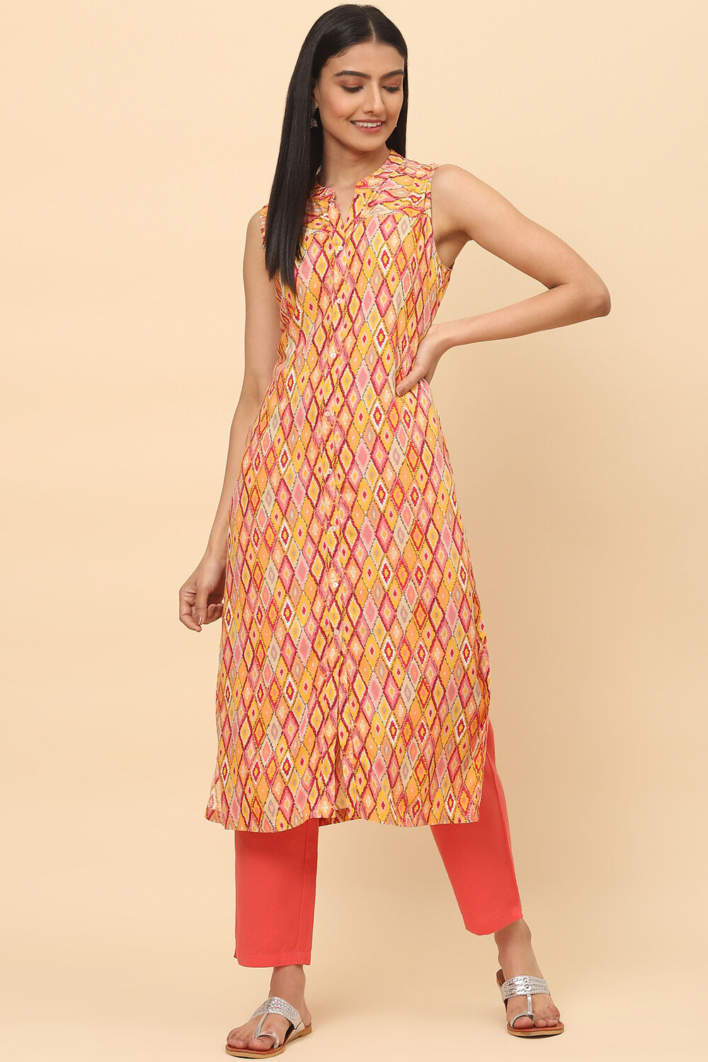 Green Rayon Kurta image number 0