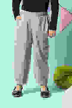 Sap Green Cotton Blend Trousers image number 5