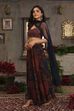 Navy Polyester Dyed Sharara Suit Set image number 3