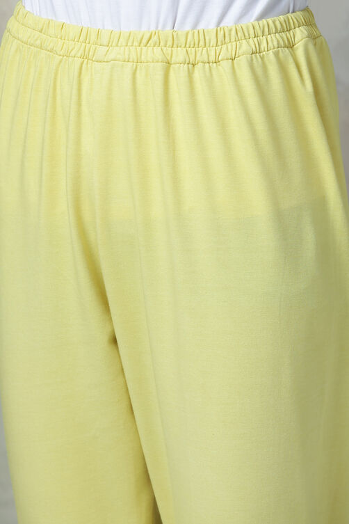 Yellow Cotton Anarkali Suit image number 4