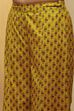 Lime Cotton Straight Suit Set image number 2