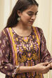 Maroon Cotton Straight Kurta Palazzo Suit Set image number 1