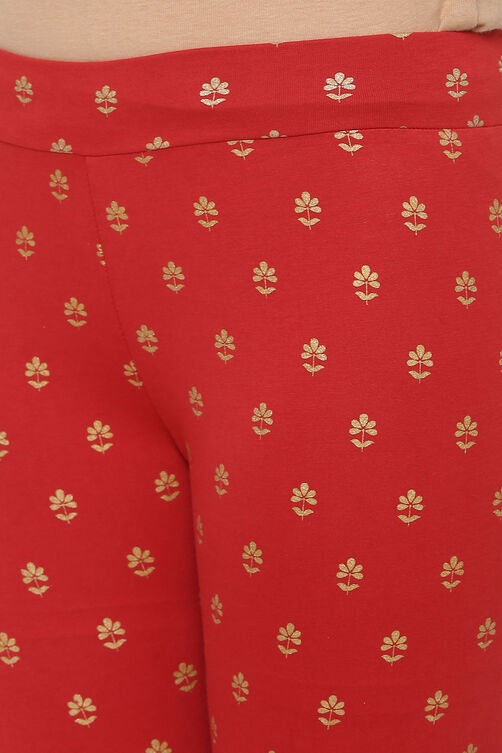 Terracotta Cotton Leggings image number 1