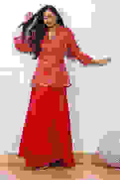 Fuchsia Rayon 2 Piece Set image number 0