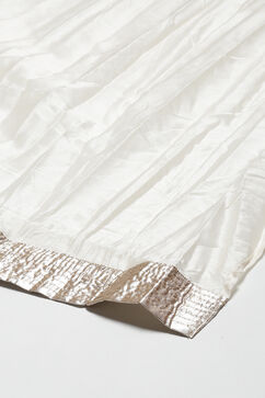 Rohit Bal Cream Cotton Silk Anarkali Yarndyed Suit Set image number 3