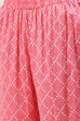 Pink Cotton Screen Print Unstitched Suit Set image number 2