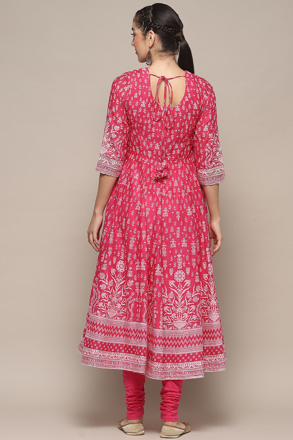 Blue Cotton A-Line Suit Set image number 5