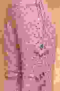 Peach Polyester Embroidered Straight Sharara Suit Set image number 2