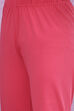 Pink Lycra Straight Kurta Capri Suit Set image number 2
