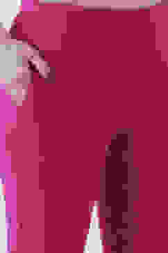 Magenta Solid Cotton Lycra Straight Pants image number 1