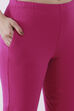 Blue Cotton Lycra Straight Pants image number 1
