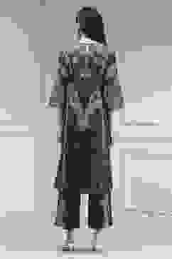 Blue Pure Cotton Printed Straight Suit Set image number 3