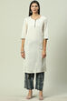 Blush Pink Straight Kurta Palazzo Suit Set image number 6