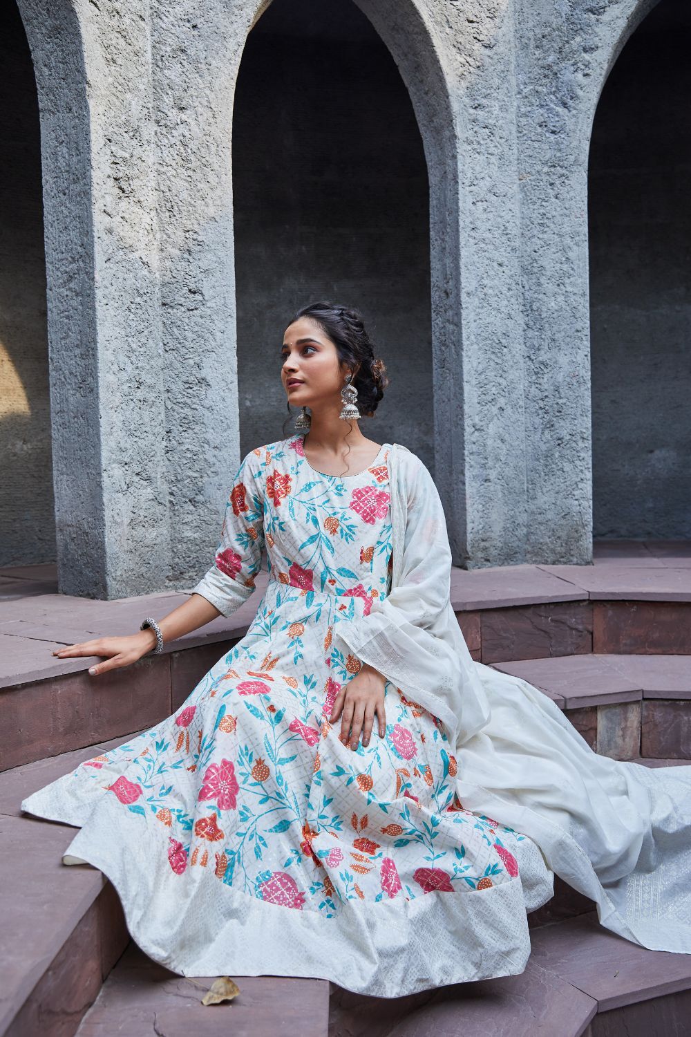 Floral churidar deals