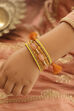 Yellow Beaded Plastic Wrap Around Bangle image number 3
