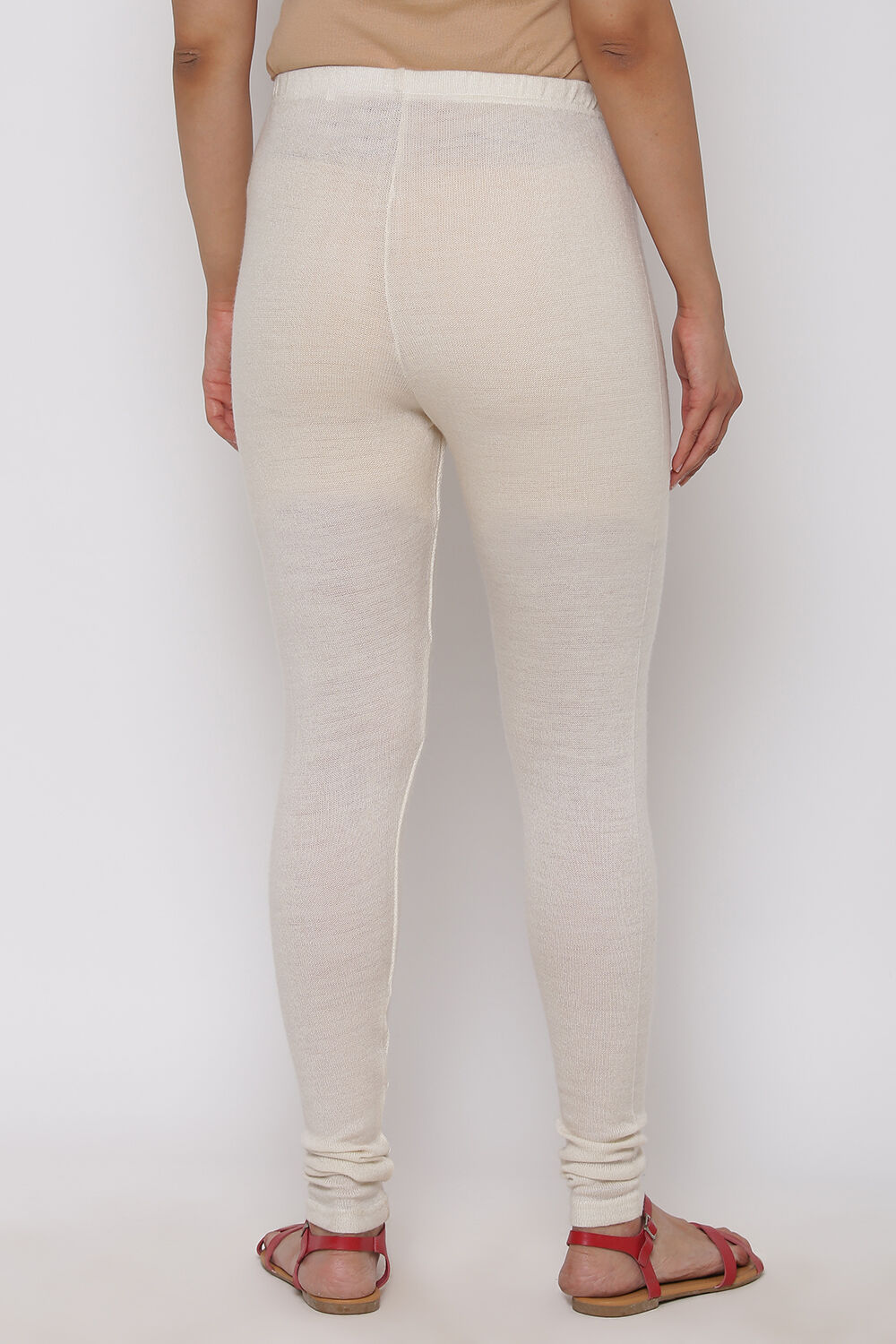 Buy Ecru Woolen Leggings for INR699.30 Biba India