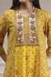 Beige Cotton Printed A-Line Suit Set image number 1