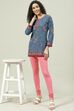 Camel Cotton Blend Solid Churidar image number 0