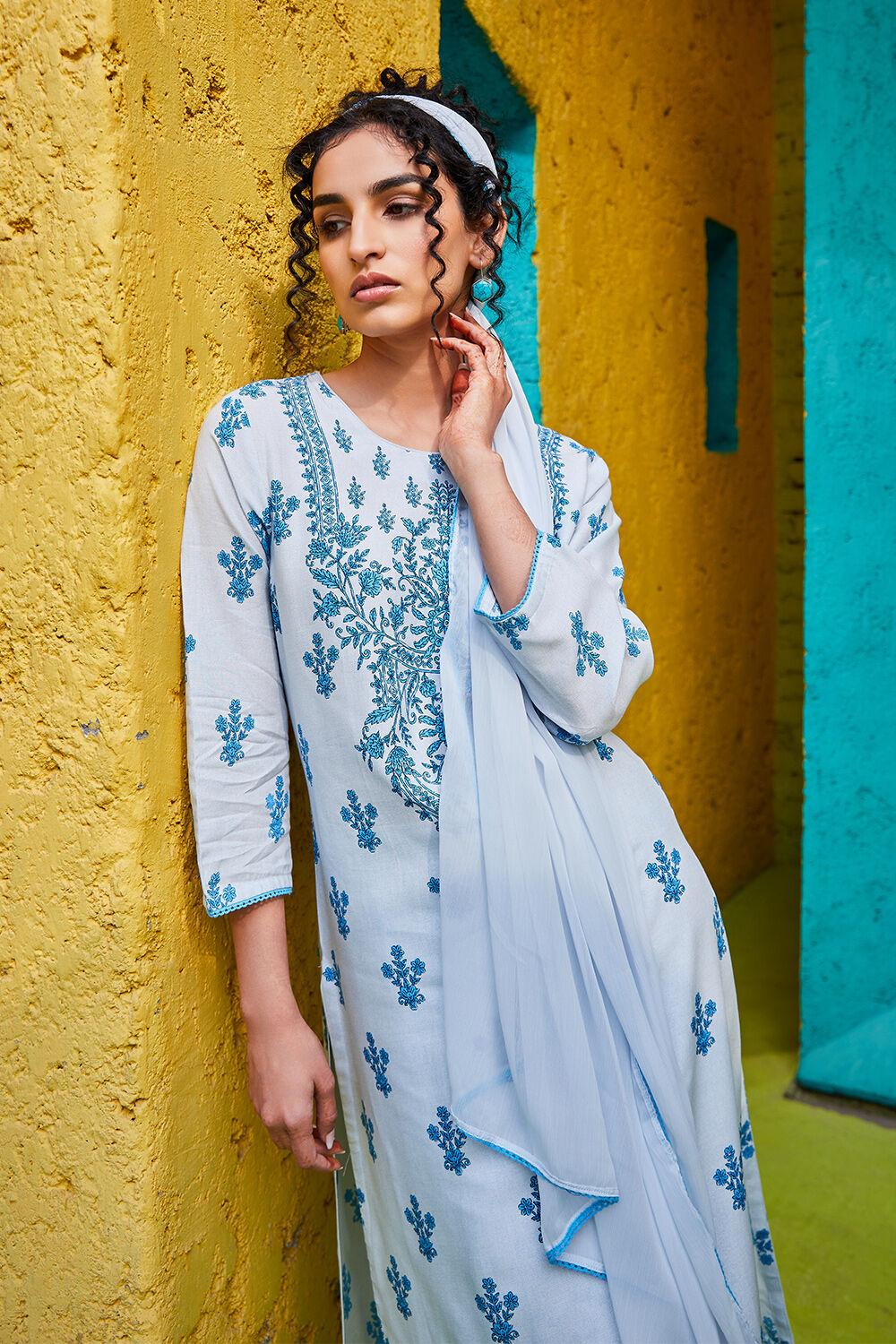 Biba blue suit shop