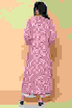 Magenta Rayon Straight Kurta Pants Set image number 4