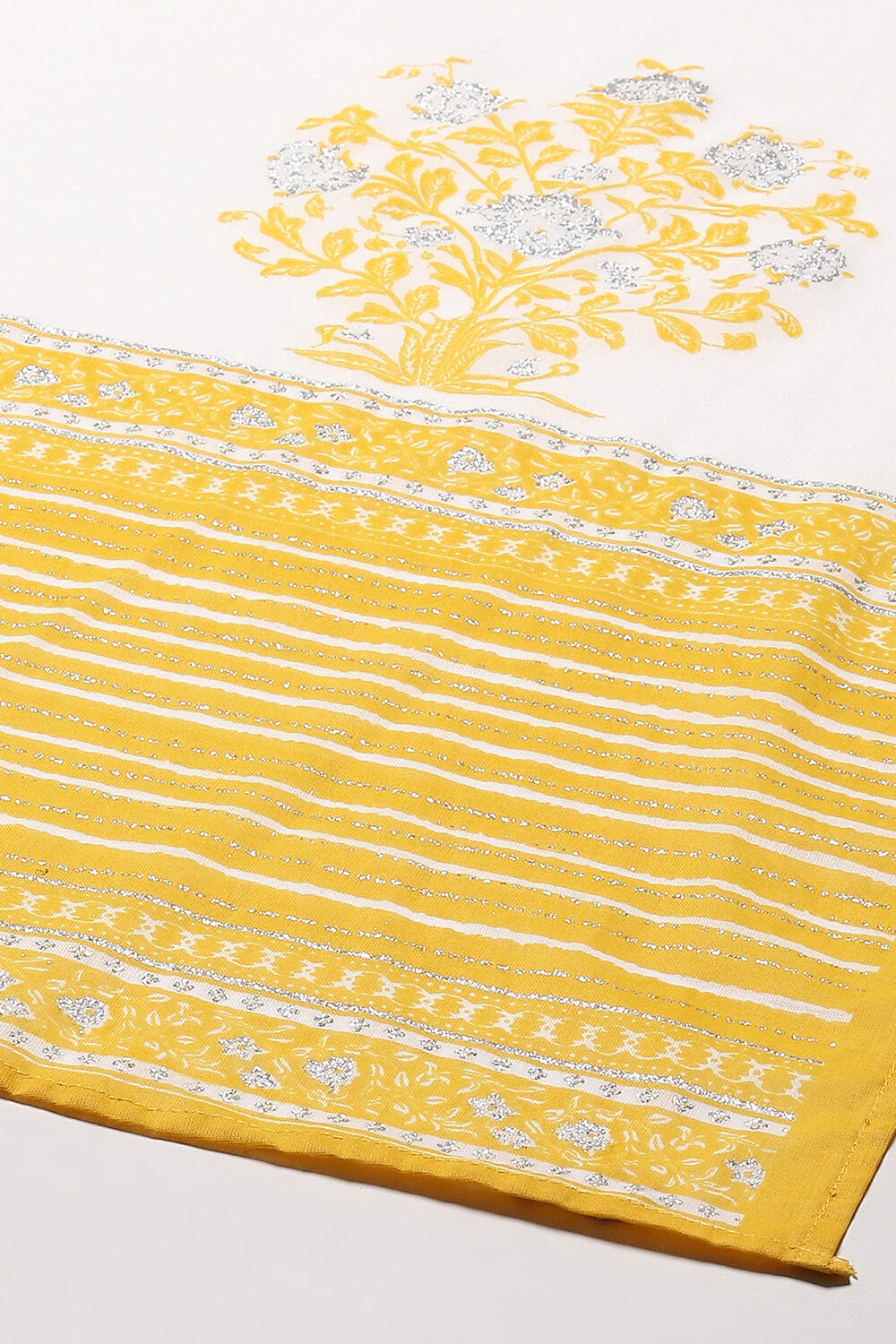 Black Cotton Anarkali Printed Kurta Churidar Suit Set image number 3