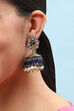 Navy Blue Brass earrings image number 3