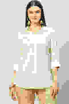 Beige Art Silk Straight Printed Shirt image number 0