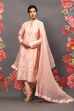 Rohit Bal Peach Cotton Blend Straight Kurta Suit Set