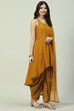 Purple Art Silk Asymmetric Kurta Dhoti Salwar Suit Set image number 0