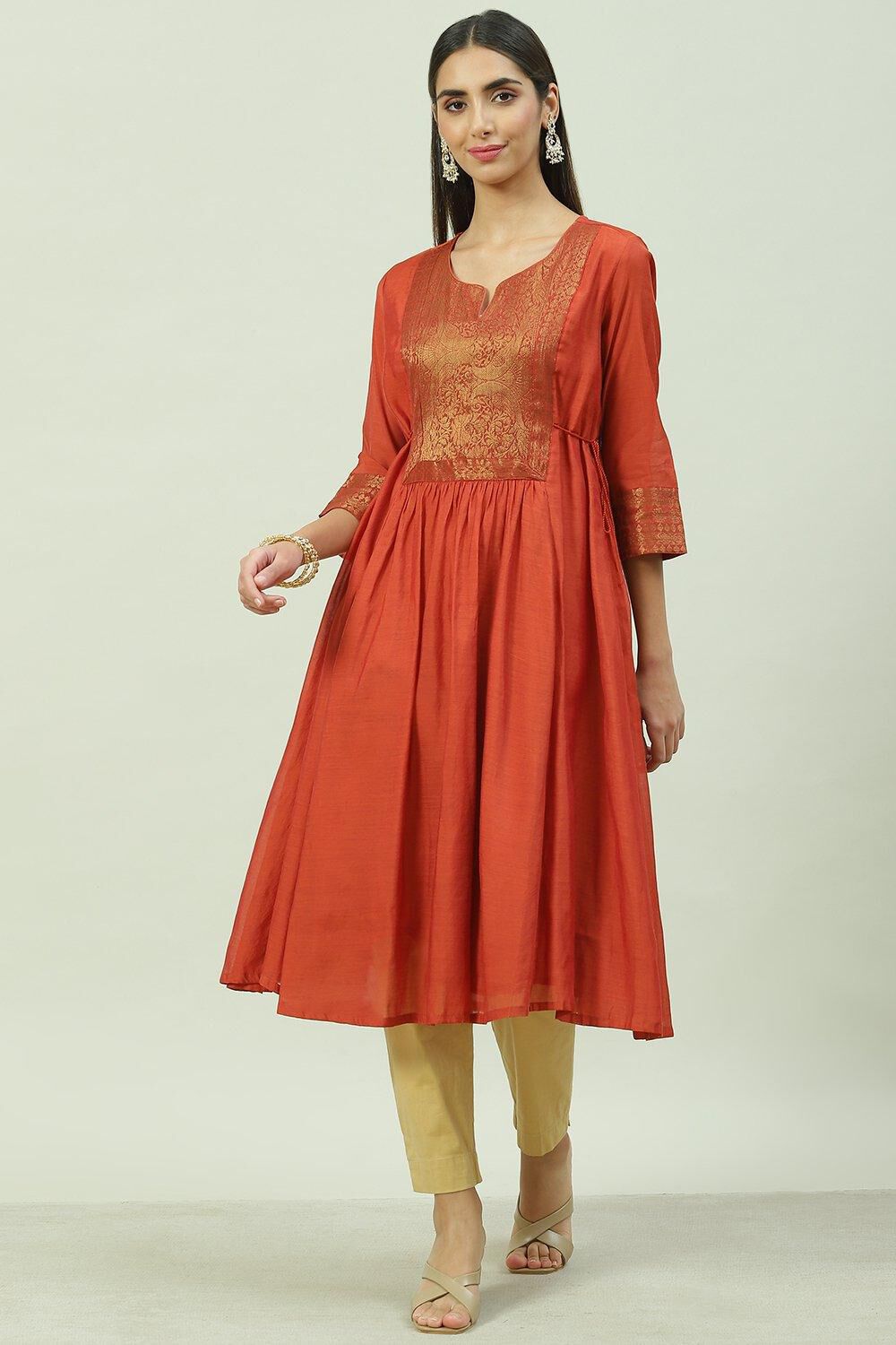Biba discount orange kurta