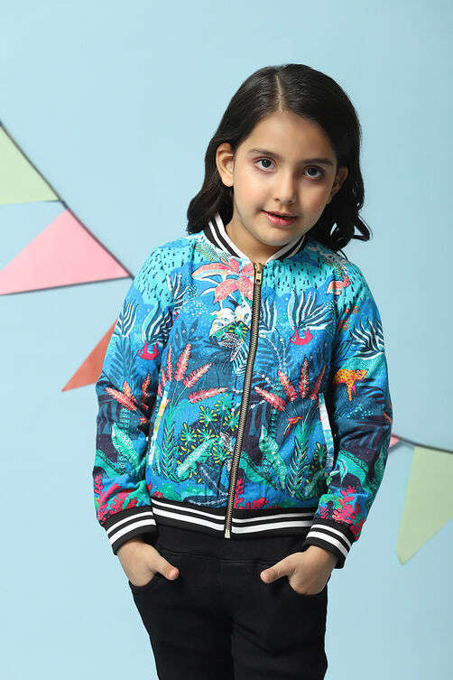 Blue Cotton Jacket image number 5