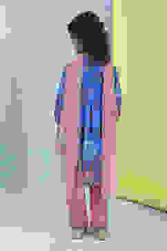 Blue and Pink Cotton Printed Straight Suit Set image number 4