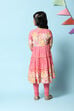 Pink Rayon Flared Printed Kurta Set image number 4