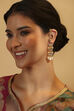 White Gold Plated Brass Kaanchain Earrings image number 3