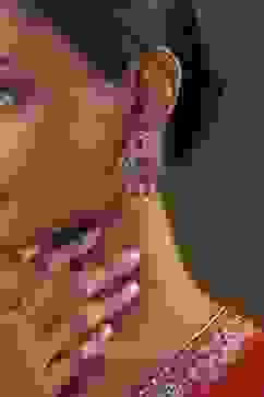 Red Alloy Chaandbali image number 1