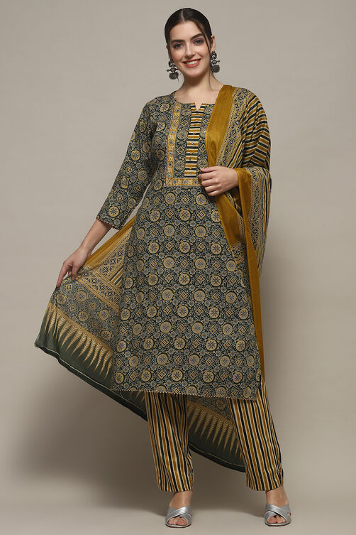 Karnataka Khun Cotton 3pc Unstitched Dress Material Suit Set 07