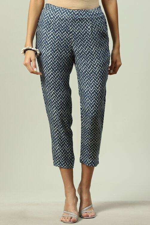 Indigo LIVA Slim Pants image number 2