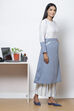 White And Blue Straight Cotton Fusion Wear image number 5