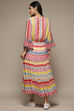 Off White Cotton Blend Tiered Dress image number 2