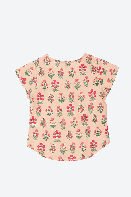 Pink Cotton Printed Top image number 2