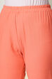 Coral Cotton Blend Anarkali Kurta Churidar Suit Set image number 2