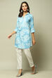 Teal LIVA Printed Shirt