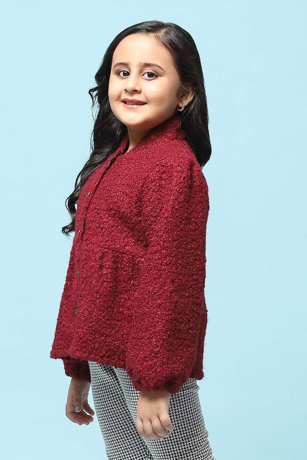 Brown & Red Acrylic Jacket image number 2