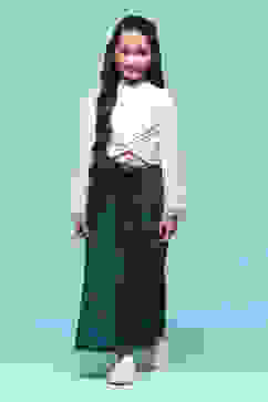 Teal Polyester Solid Pants image number 0